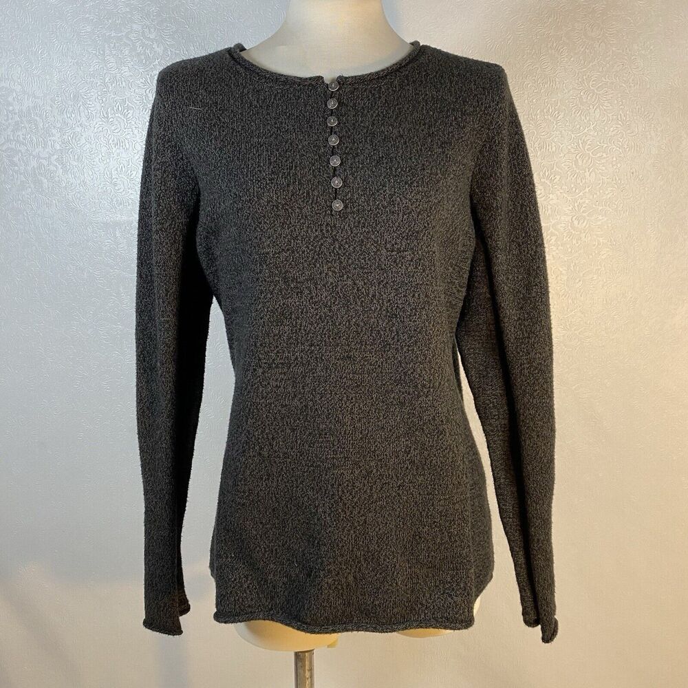 Sundance sz L Gray Homestead Henley Sweater
